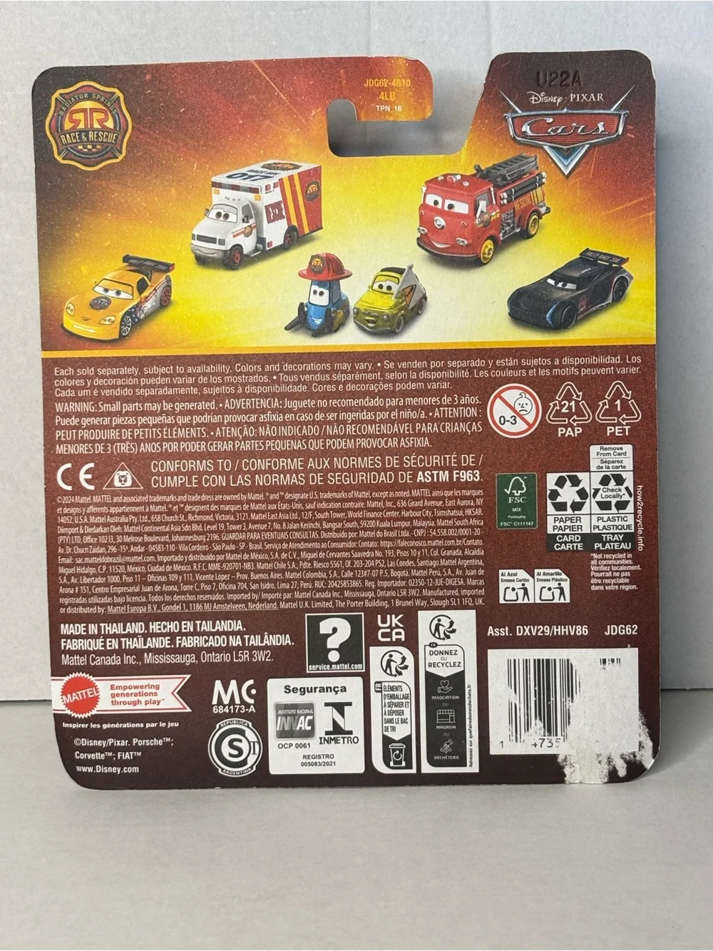 Disney Pixar Cars SALLY Race & Rescue Diecast Porsche Car with cones Mattel NEW